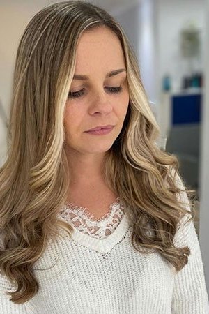 Moneypiece balayage at Tiffany Frances Salon in Gravesend